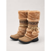 Women’s Boho Fringe Mid-Calf Snow Boots