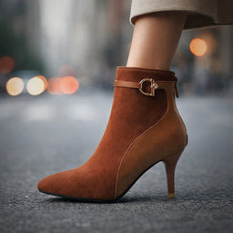 Women’s Buckle-Strap Stiletto Ankle Boots