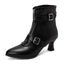 Women’s Buckled Kitten Heel Ankle Boots