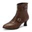 Women’s Buckled Kitten Heel Ankle Boots