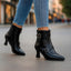 Women’s Buckled Kitten Heel Ankle Boots