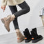 Women’s Faux Suede Ankle Snow Boots with Side Zip