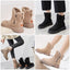 Women’s Faux Suede Ankle Snow Boots with Side Zip