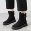 Women’s Faux Suede Ankle Snow Boots with Side Zip