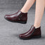 Women’s Fleece-Lined Faux Leather Ankle Boots