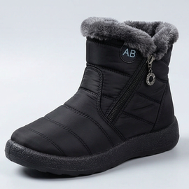 Women’s Fur-Lined Ankle Snow Boots with Side Zip