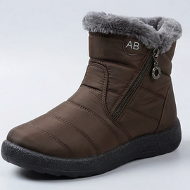 Women’s Fur-Lined Ankle Snow Boots with Side Zip