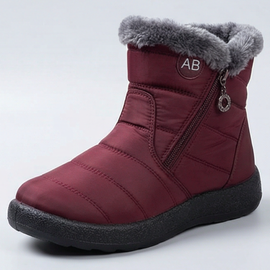 Women’s Fur-Lined Ankle Snow Boots with Side Zip
