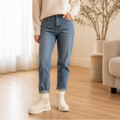 Women’s Fur-Lined Slip-On Chelsea Boots