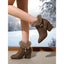 Women’s Fur-Trimmed Block Heel Ankle Boots