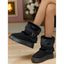 Women’s Fur-Trimmed Snow Boots with Buckle Strap