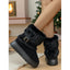Women’s Fur-Trimmed Snow Boots with Buckle Strap