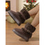 Women’s Fur-Trimmed Snow Boots with Buckle Strap
