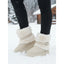 Women’s Fur-Trimmed Snow Boots with Buckle Strap