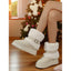 Women’s Fur-Trimmed Snow Boots with Buckle Strap