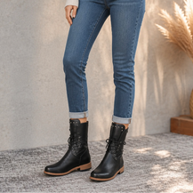 Women’s Lace-Up Mid-Calf Combat Boots