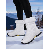 Women’s Lace-Up Snow Boots with Quilted Shaft