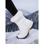 Women’s Lace-Up Snow Boots with Quilted Shaft