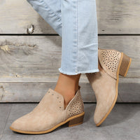 Women’s Perforated Low-Cut Ankle Boots