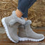Women’s Plush-Trimmed Ankle Snow Boots with Side Zip