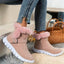 Women’s Plush-Trimmed Ankle Snow Boots with Side Zip