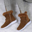Women’s Plush-Trimmed Ankle Snow Boots with Side Zip