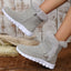 Women’s Plush-Trimmed Ankle Snow Boots with Side Zip