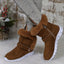 Women’s Plush-Trimmed Ankle Snow Boots with Side Zip