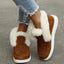 Women’s Plush-Trimmed Slip-On Ankle Boots