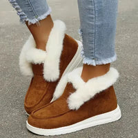 Women’s Plush-Trimmed Slip-On Ankle Boots