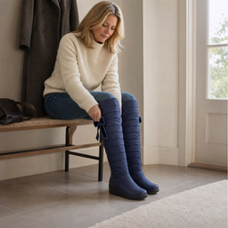 Women’s Quilted Puffer Knee High Boots