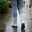 Women’s Ribbed-Cuff Slouch Boots with Lug Sole