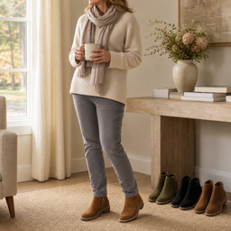 Women’s Shearling-Lined Suede Ankle Boots