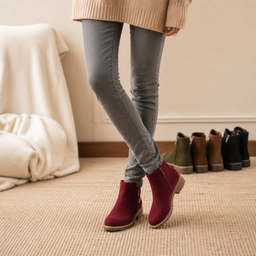 Women’s Shearling-Lined Suede Ankle Boots