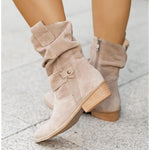 Women’s Slouchy Faux Suede Mid-Calf Boots
