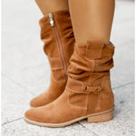 Women’s Slouchy Faux Suede Mid-Calf Boots