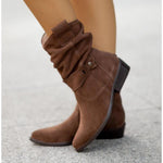 Women’s Slouchy Faux Suede Mid-Calf Boots
