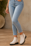 Women’s Square-Heel Ankle Boots with Side Zip