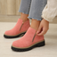 Women’s Square-Heel Ankle Boots with Side Zip