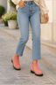 Women’s Square-Heel Ankle Boots with Side Zip