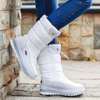 Women’s Waterproof Lace-Up Snow Boots with Fur Lining