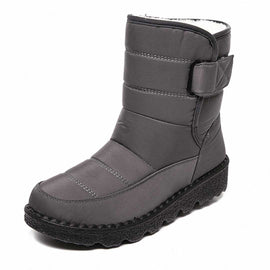 Women’s Waterproof Padded Snow Boots with Buckle Strap