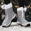 Women’s Zip-Up Snow Boots with Faux Fur Trim
